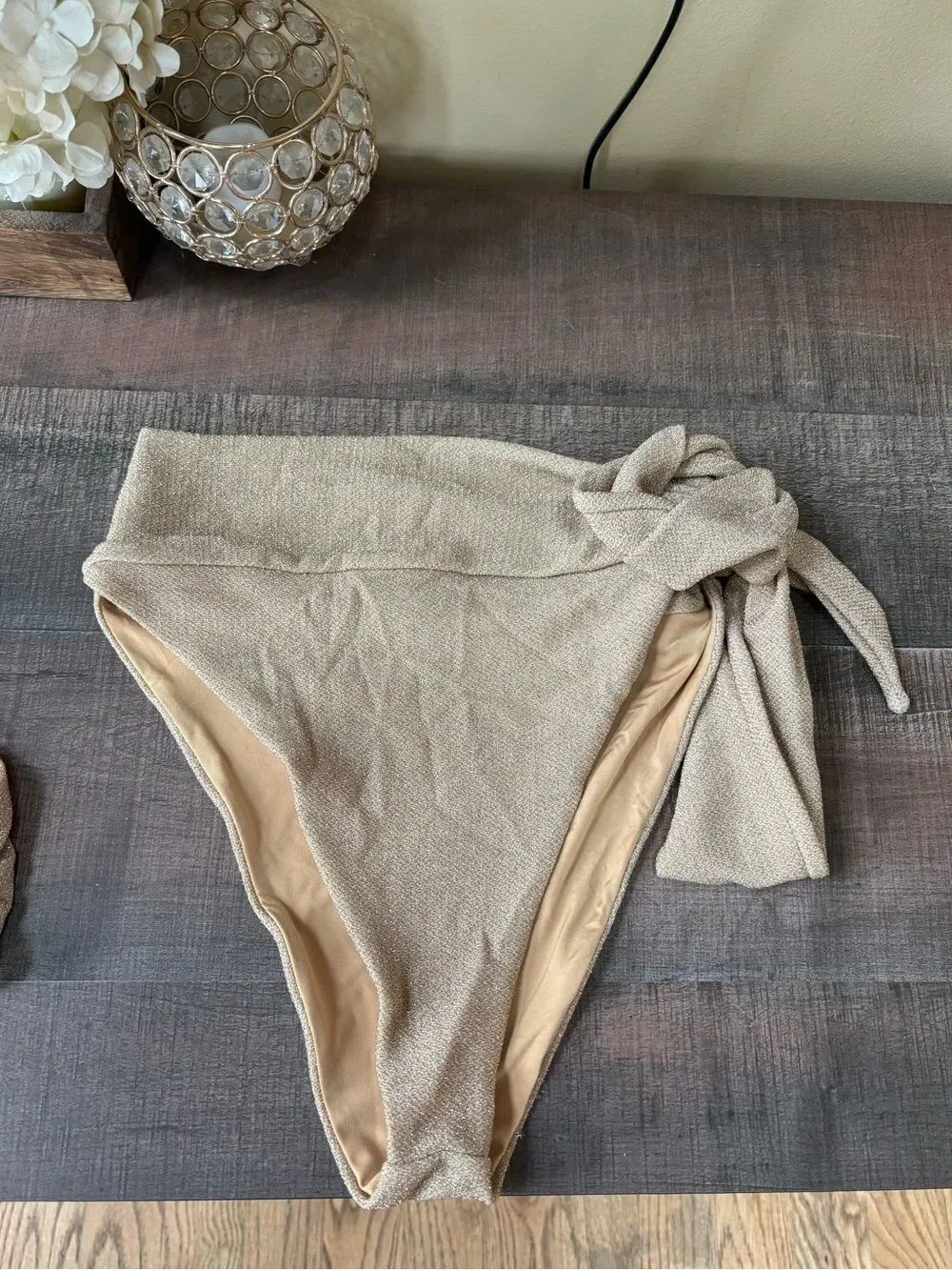 Beach Riot Beige Glitter Bikini Set - Picture 4 of 6